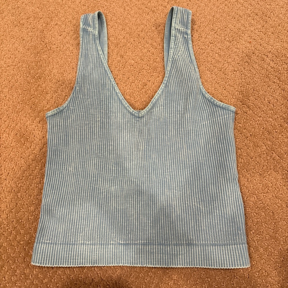 Quick Storm blue ribbed tank top